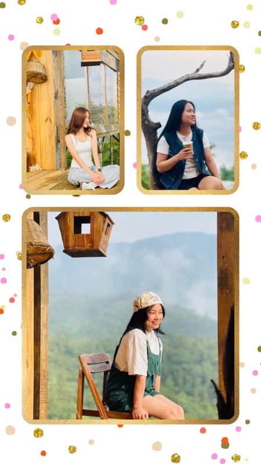 Du khách bên khu vườn homestay Tăk Pổ